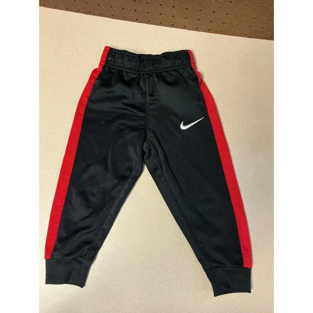 Nike Boys Black Red Athletic Jogger Pants. 2t